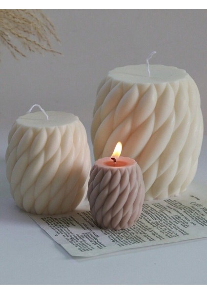 Büyük Örgülü Model Doğal Vegan Soya Mumu -900GR 1 Adet fiyatları