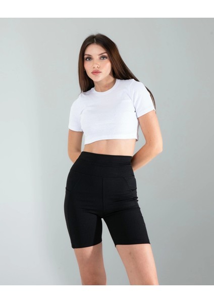 Beyaz Fitilli Kaşkorse Mini Bluz