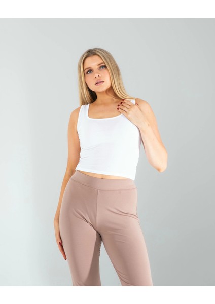 Beyaz Kare Yaka Basic Bluz fiyatları