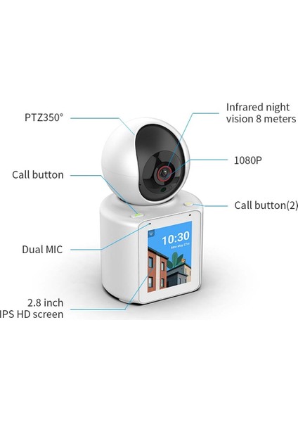 AS671 Akıllı Wifi Güvenlik Kamerası Kendinden Ekranlı Karşılıklı Görüşme modelleri