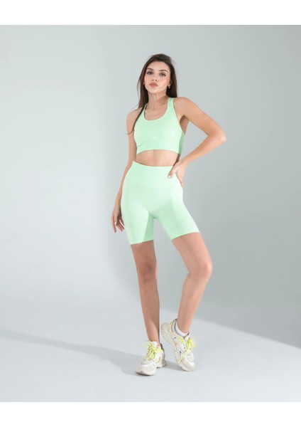 Mint Seamless Dikişsiz Biker Tayt Crop Takım fiyatları