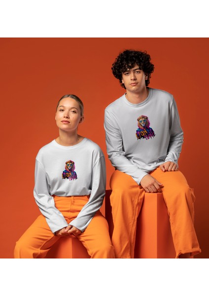Uzunkollu Sweatshirt Baskılı