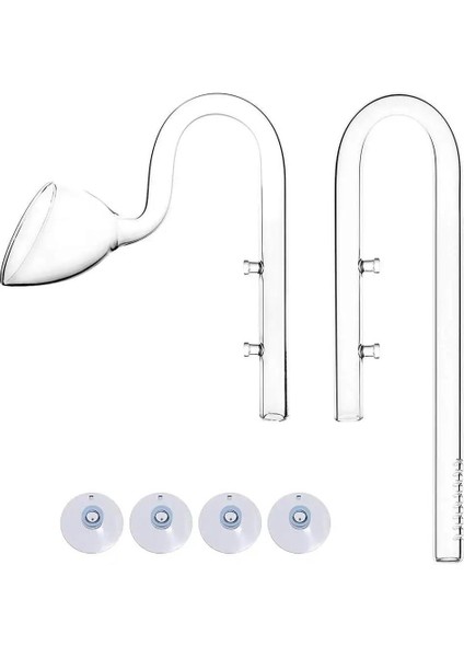 Aquapro Lilly Glass Pipe 12MM Dış Filtre Cam Emiş Basış