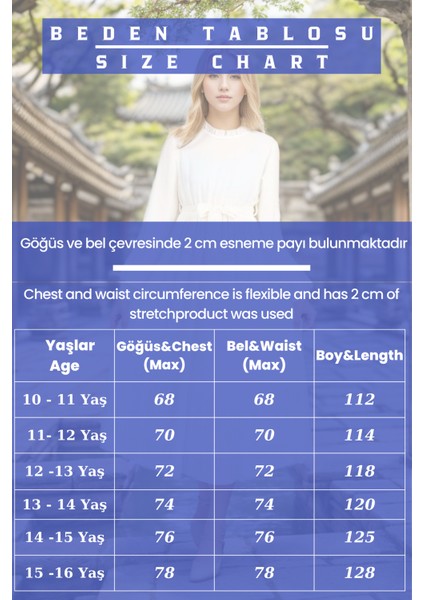 Genç Kız/çocuk Şifon Uzun Tesettür ELBISE-ELB-2035