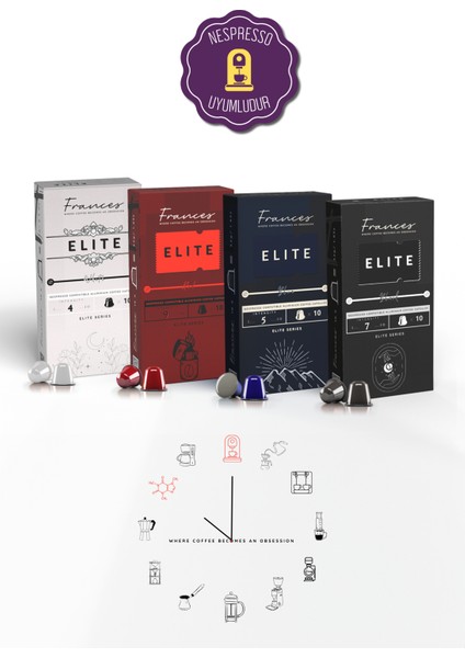 Elite Kapsül Kahve Tanışma Paketi 40'lı ( Nespresso Uyumlu Alüminyum Kapsül Kahve )