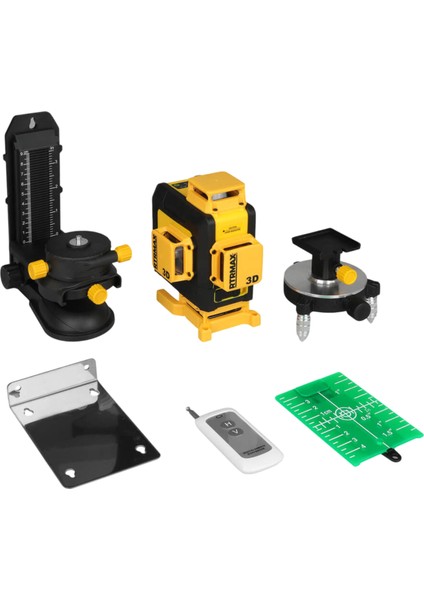 RTM059 Profesyonal Şarjlı 4 x 360° Yeşil Lazer Distomat