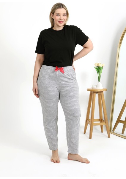 Kadın Pamuklu Büyük Beden Alt Pijama 27557 Gri fiyatları