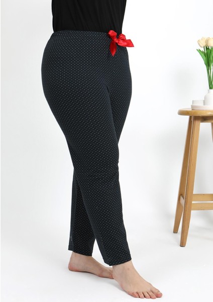 Kadın Pamuklu Büyük Beden Alt Pijama 27557 Siyah fırsatları