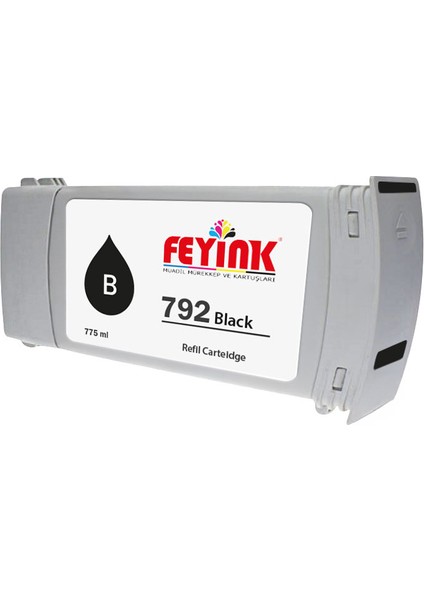 ® Hp Latex 792 Black (B) Orijinal Mürekkep Dolumlu Feyink Kartuş 775ML