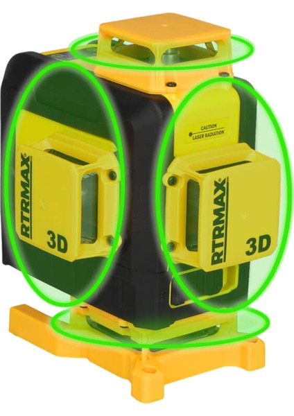 RTM059 Profesyonal Şarjlı 4 x 360° Yeşil Lazer Distomat indirimleri