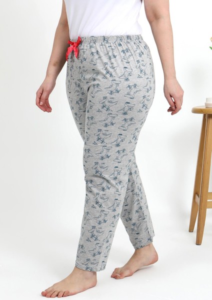 Kadın Pamuklu Büyük Beden Alt Pijama 27558 Gri fiyatları