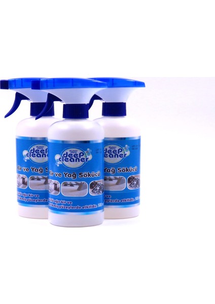 3'lü Set, Kir ve Yağ Sökücü 500 ml, Ağır Kir ve Birikmiş Yağlarda Etkili, Sprey Başlıklı fiyatları