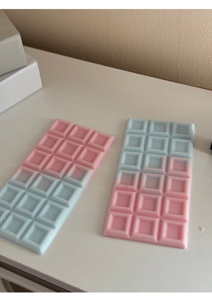 2 Adet Kare Çikolata Tablet Model Buhurdanlık Mumu
