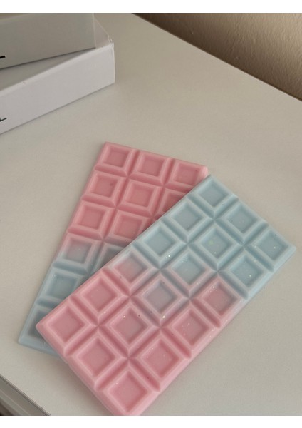 2 Adet Kare Çikolata Tablet Model Buhurdanlık Mumu