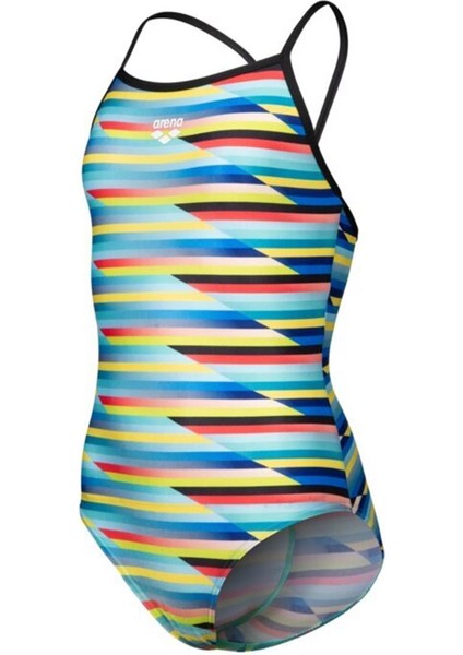 Gırl's Arena Racıng Strıpe Swımsuıt Lıghtdrop Back Kız Çocuk Antreman Mayosu fiyatları