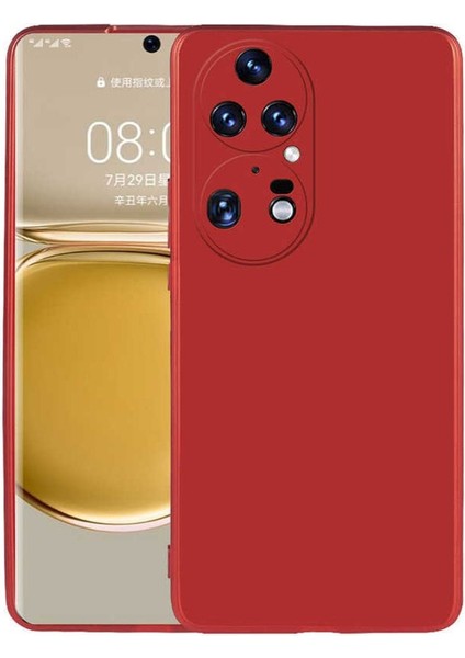 Huawei P50 Pro Için Uyumlu Kılıf Yumuşak Dokulu Renkli Esnek Silikon Premier Kapak