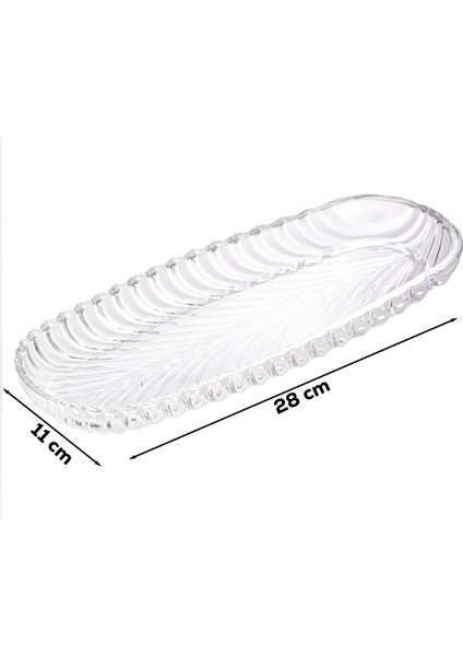 1258 Santa 28 cm Cam Sunum Servis Tabağı