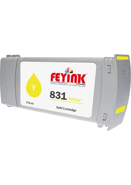 ® Hp Latex 831C Yellow (Y) Orijinal Mürekkep Dolumlu Feyink Kartuş 775ML