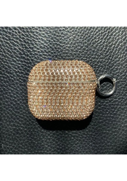 Gold Taşlı Airpods Pro Kılıfı