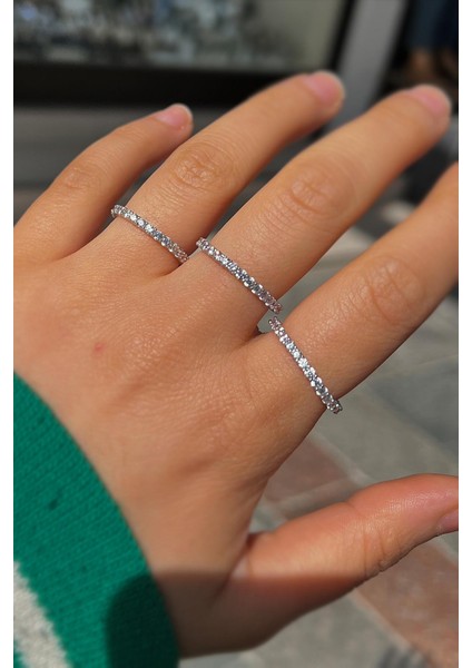 Gümüş 2 mm Taşlı Ince Tamtur Gümüş Yüzük Alyans fiyatları