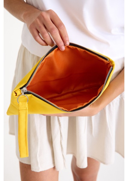 Premium Kadın Renkli Astarlı Fermuarlı Clutch El Çantası Portföy modelleri