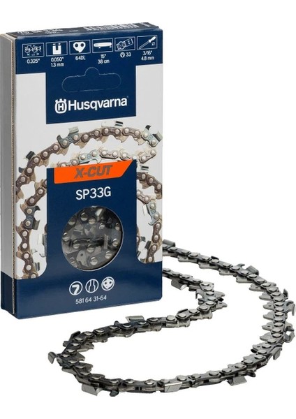 Ağaç Kesim Motorlu Husqvarna 3/8 36 Diş Orjinal Zincir