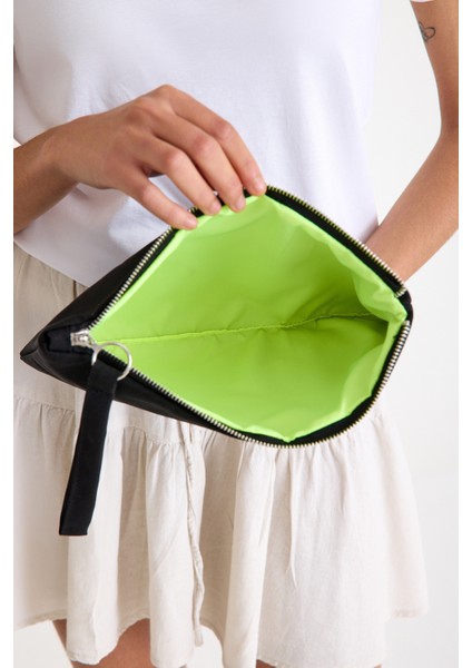 Premium Kadın Renkli Astarlı Fermuarlı Clutch El Çantası Portföy modelleri