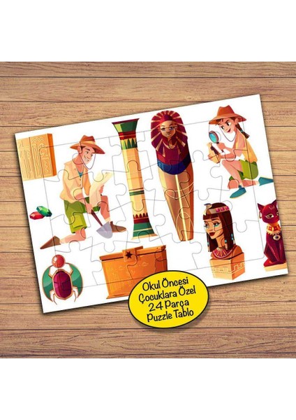 Arkeolojik Inceleme Çocuklara Özel Puzzle Yapboz TABLO-1221