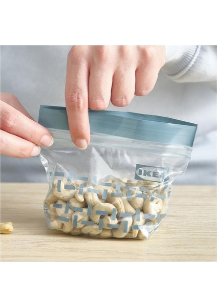 Ikea Istad Kilitlenebilir Buzdolabı Poşeti Gri-Yeşil 0,3 Lt 25 Adet fırsatları