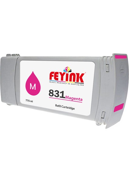 ® Hp Latex 831C Magenta (M) Orijinal Mürekkep Dolumlu Feyink Kartuş 775ML