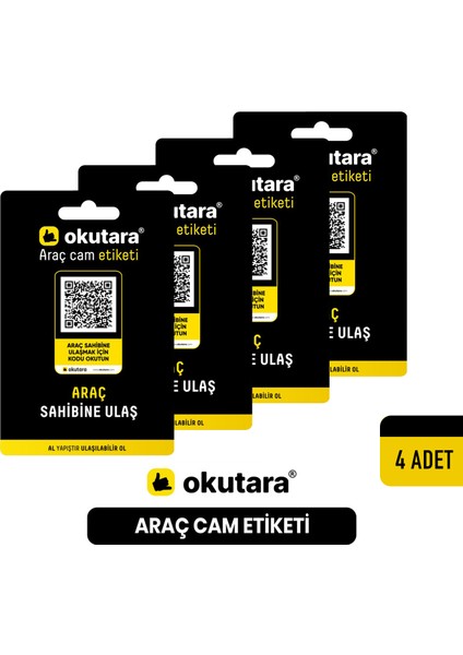 Araç Cam Etiketi Numaratör (Qr Kimlik) - Ömür Boyu Lisans