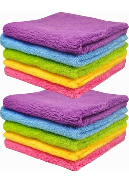 10 Adet Süper Soft 40X40CM Mikrofiber Temizlik Bezi
