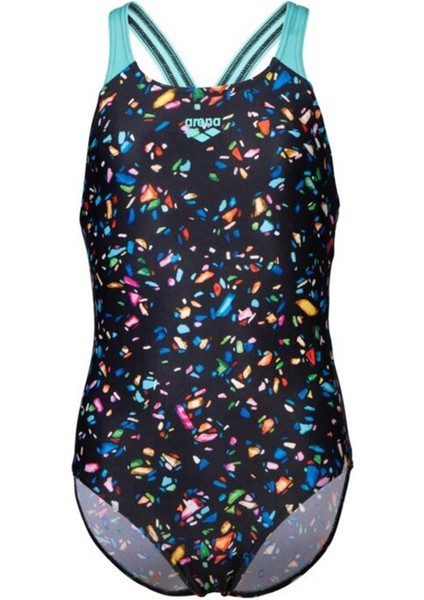 Gırl's Arena Confettı Swımsuıt Swım Pro Back Kız Çocuk Yüzücü Mayosu