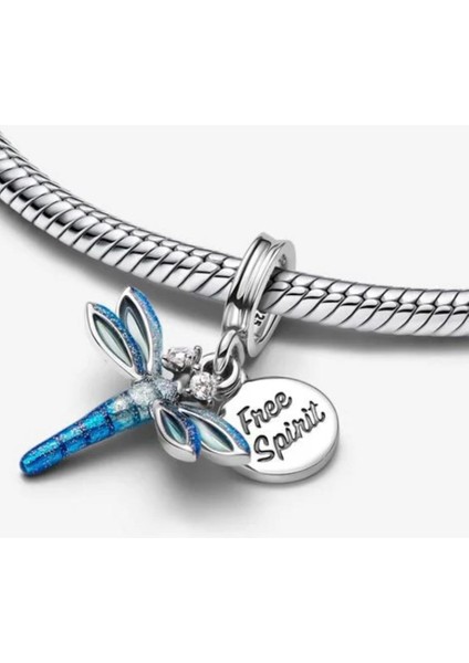 Gümüş Yusufçuk Sallantılı Charm