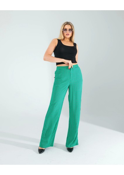 Retro Desen Cepli Yeşil Pantolon fırsatları
