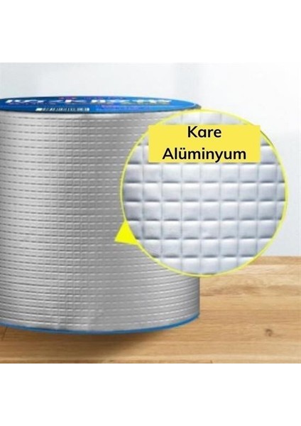 Yüksek Sıcaklık Dayanan Su Geçirmez Çatı Boru Duvar Çatlak Yapışkan Bant Folyo 5 mt x 10 cm
