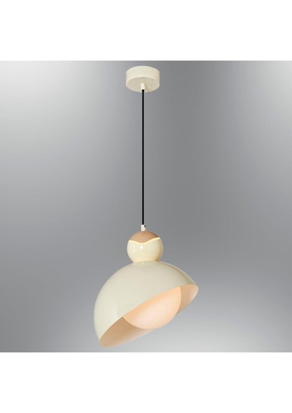 Pastel Tekli Sarkıt Krem