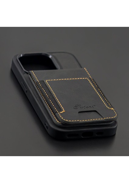iPhone 15 Plus Uyumlu Kartlıklı ve Güçlü Magnet Özellikli Magsafe Kılıf