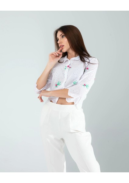 Yeşil Nakışlı Fisto Gömlek fiyatları