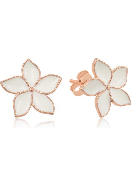 925 Ayar Gümüş Yasemin Çiçeği Çivili Küpe