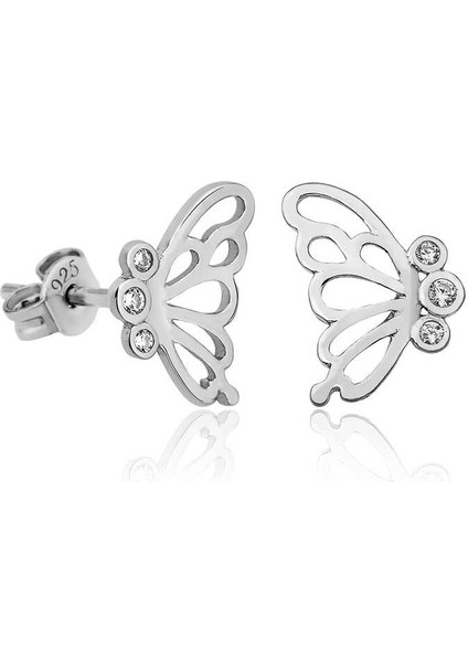 Gümüş Kelebek Küpe