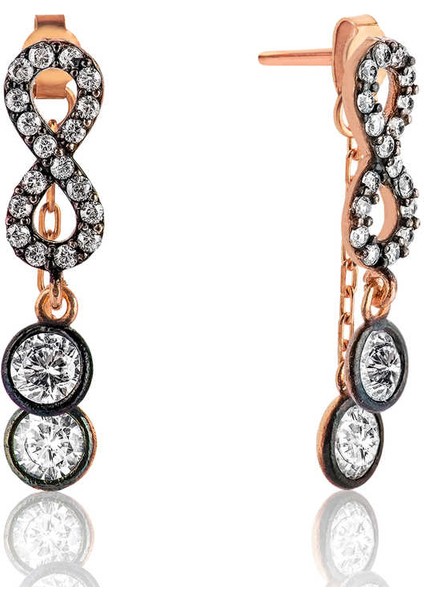 925 Ayar Gümüş Zincirli Sonsuzluk Küpe