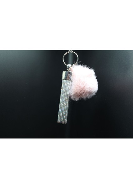 Yaldızlı Taşlı Minik Ponpon Seçenekli Anahtarlık fiyatları