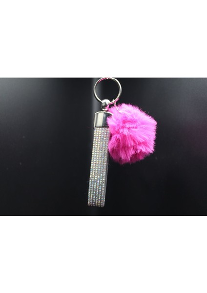 Yaldızlı Taşlı Minik Ponpon Seçenekli Anahtarlık indirimleri