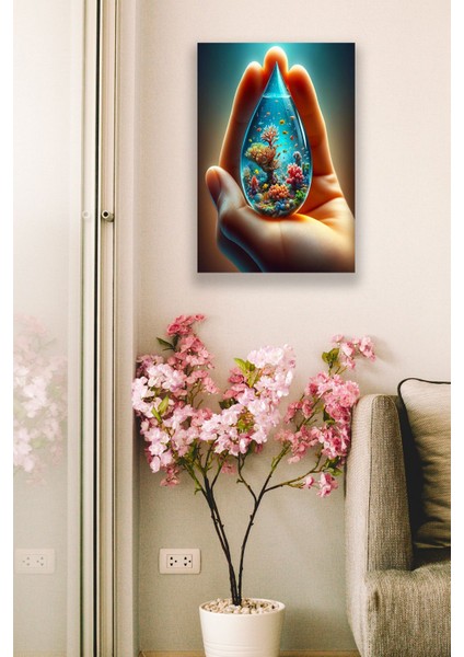 Şık Ahşap Duvar Tablo Modeli, Ev, Yatak Odası, Salon, Ofis Çerçeve Görünümlü Estetik Duvar Dekoru