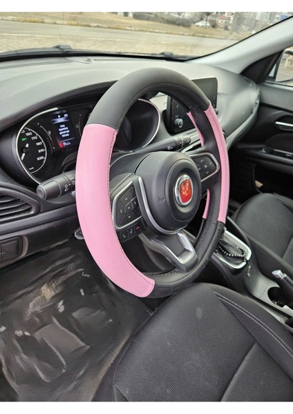 Şeker Pembe Geçmeli Direksiyon Kılıfı Kokusuz