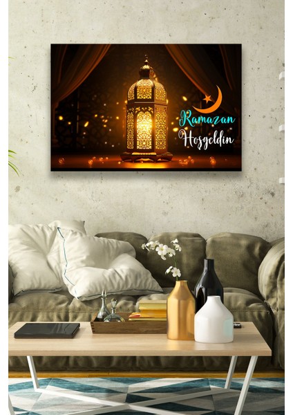 Hoşgeldin Ramazan Süsü, Dekoratif Dini Tablo Modeli, Ev, Oturma Odası, Kapı, Duvar Dekorasyonu