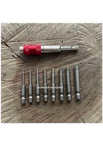 Rico Alyan Seti Bits Alyan Uç Set 1,5mm 6mm Bükülebilir Bits Uzatma 9pcs