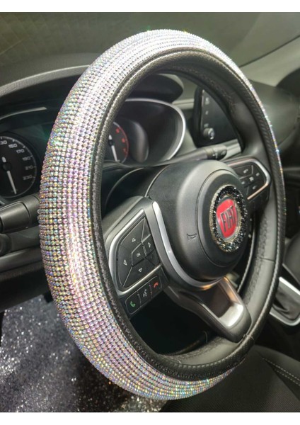 Yaldızlı Full Taşlı Geçmeli Kadın Sürücülere Özel Direksiyon Kılıfı Karbon Detaylı fırsatları