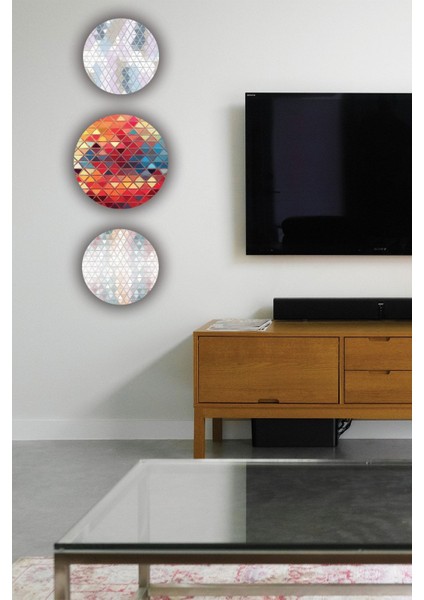 Kristal Desenli Mdf Tablo 3'lü Set, Şık Duvar Dekorasyonu, Ev, Salon, Yatak Odası Süsü fiyatları